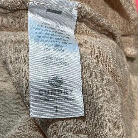 SUNDRY Relaxed Fit Dune Racerback Tank, Size Small, Dune & Pink - NWT - Picture 5 of 6